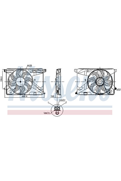 Nissens Ventilator Radiator CHEVROLET TRAX OPEL MOKKA VAUXHALL MOKKA