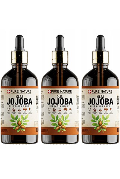 CHOSA Ulei De Jojoba, 3x 100ml, Pentru Ten, Pentru Par, Presat La Rece Nerafi...