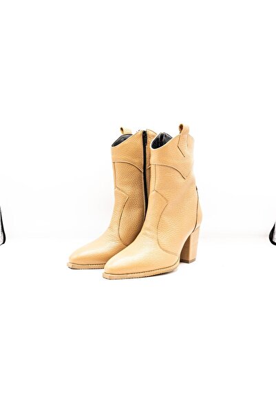 MANUFACTURER Cizme de damă din piele naturală - NIK817BEJ