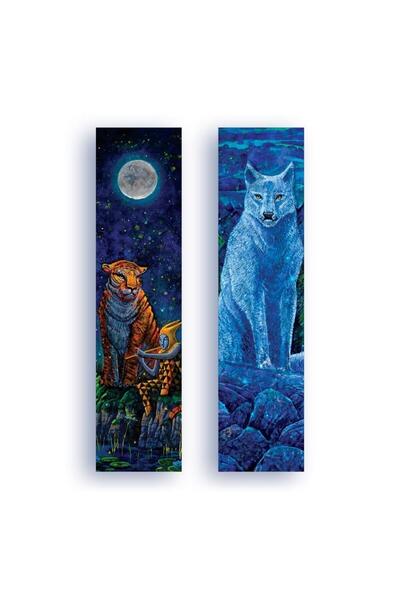Molom Semn de carte (bookmark) Piesn Zorzy, din carton, finisaj metalic argin...