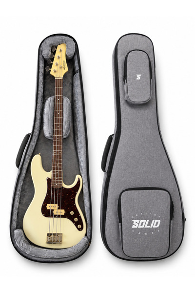 Solid Cases Premium Bas Gitar Kılıfı Gigbag 25MM Dolgulu Darbe Kesici Takviye...