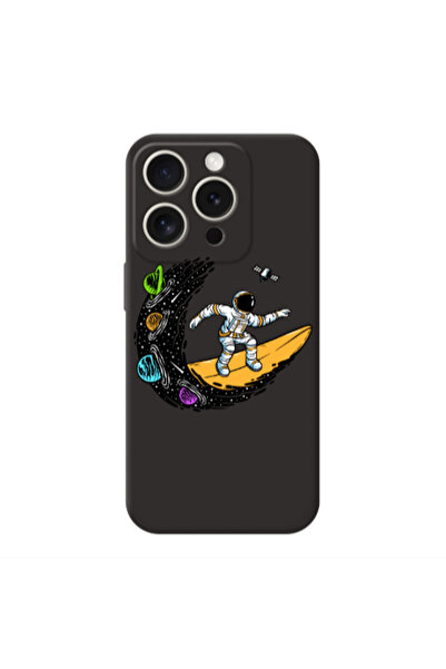 Other Apple Iphone 16 Pro Surf in space Black Colored Silicone TPU Θήκη