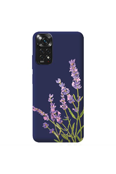 Other Xiaomi Redmi Note 11 4G Flowers 8 Dark blue Colored Silicone TPU Θήκη