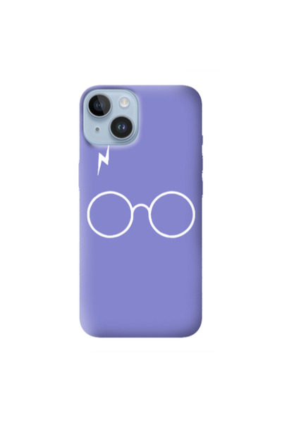 Other Apple iPhone 14 Plus glasses Purple Colored Silicone TPU Θήκη