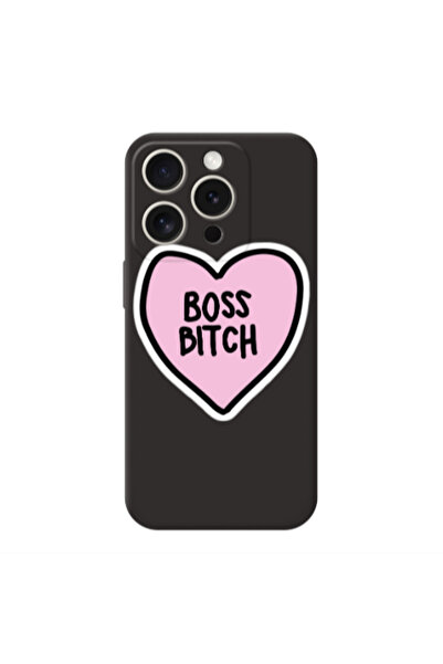 Other Apple iPhone 15 Pro Boss Bitch Black Colored Silicone TPU Θήκη