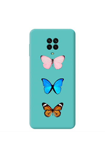 Other Xiaomi Redmi Note 9 Pro Triple Butterfly Turquoise Colored Silicone TPU...