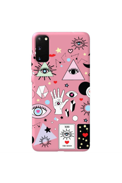 Other Samsung S20 Pyramid eyes Pink Colored Silicone TPU Θήκη