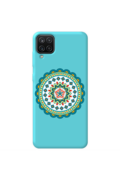 Other Samsung A12 Mandala D11 Turquoise Colored Silicone TPU Θήκη