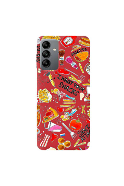 Other Samsung A04S Snack attack Red Colored Silicone TPU Θήκη