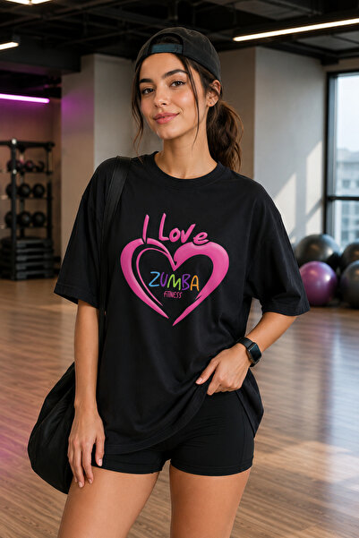 FECCY Premium Zumba Unisex Oversize Women's T-Shirt Men's T-Shirt Cotton Over...
