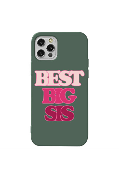 Other Apple iPhone 12 Pro Be Creative Dark Green Colored Silicone TPU Θήκη
