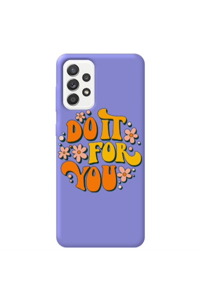 Other Samsung A13 4G Do it For You Purple Colored Silicone TPU Θήκη