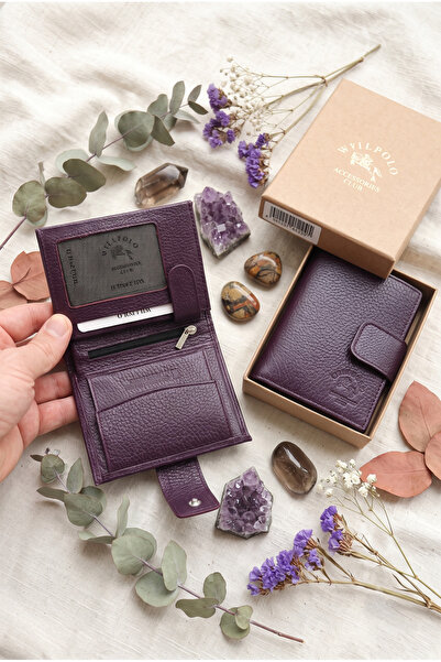 willpolo Genuine Leather Medium Size Women's Wallet with Coin Compartment and...