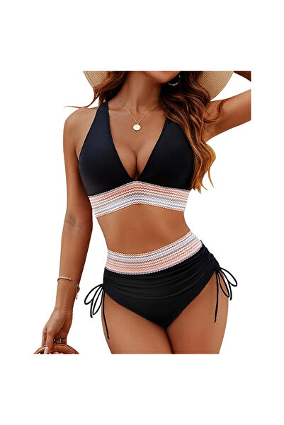 Simply Joy Costum de baie Simply Joy, din două piese, push-up, decolteu în V,...