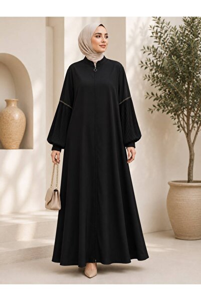PAYİNİ 2345 Ferace with Battery Pocket and Zippered Pocket