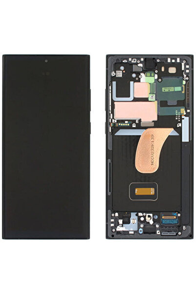 Samsung Γνήσιο Πλαίσιο Μηχανισμού Οθόνης Αφής Galaxy S23 Ultra Γκρι Γραφίτης ...