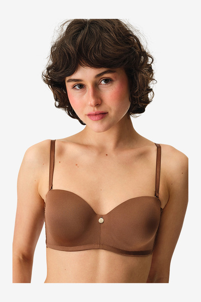 Penti Women Lotus Essentials Brown Strapless Wired Bra