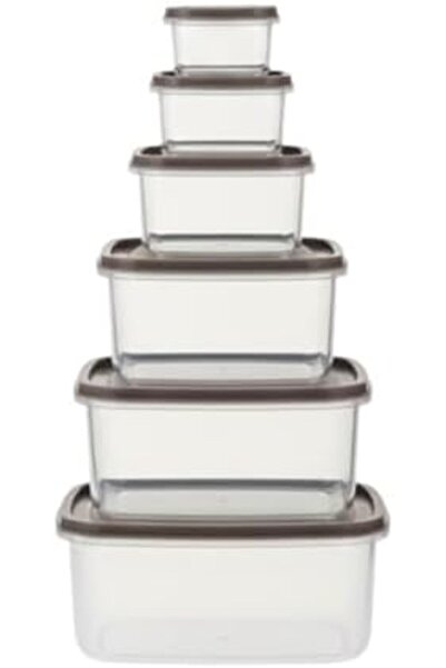 Yıldızan Balance Life 6-Piece Storage Container Set with Dark Sand Beige Lids...