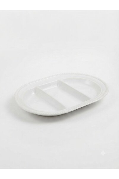 GFSMORE Grande Serving Plate 3 Compartments White 42 cm