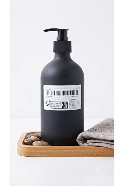 sav 500ml Refillable Matte Black Pump Bottle – Empty Container for DIY Lotion...