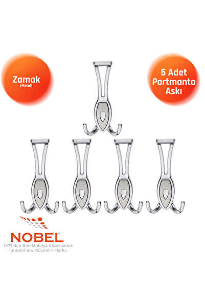 Nobel Zeplin Portmanto Askısı, Metal Vestiyer Askısı, Açik Krom Matkrom, Duva...