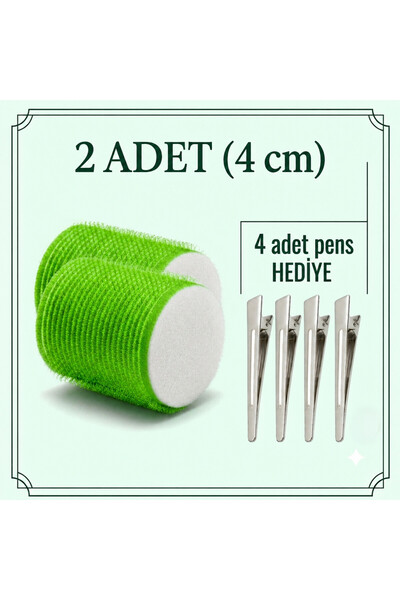 irtihal 2 adet cırtlı süngerli bigudi 4 adet pens hediye