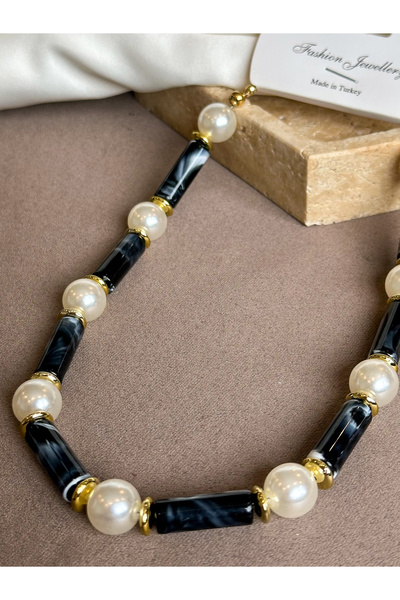 Dore Collection Zr Model Bead Detail Necklace Viral New Phenomenon Season