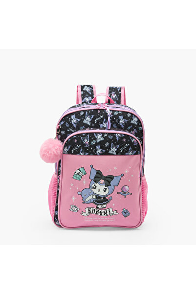 SANRIO حقيبة ظهر مطبوعة بتصميم كورومي للفتيات من 5 إلى 8 سنوات مع أحزمة كتف ق...