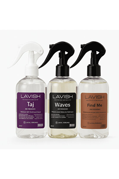 Lavish perfumes Lavish Premium Air Fresheners – Taj, Waves & Find Me Spray