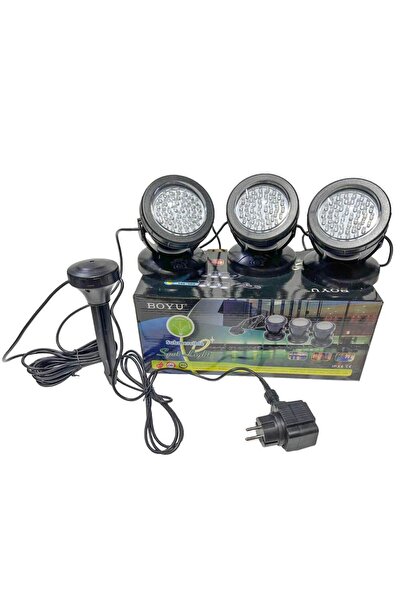 Boyu Set 3 spoturi LED lumini subacvatice pentru iazuri cu senzor de lumina