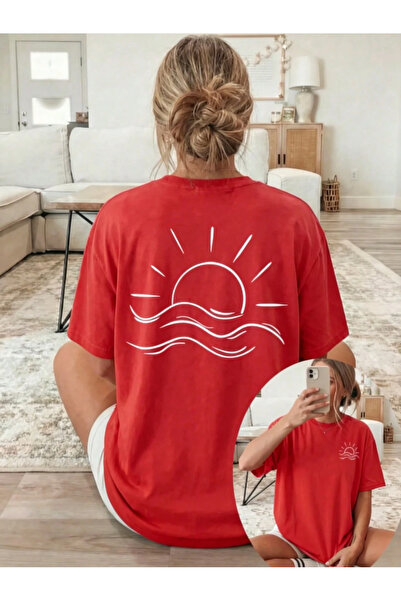 DASH WEAR Unisex Men/Women Lines of Summer Custom Printed Oversize Cotton Cre...