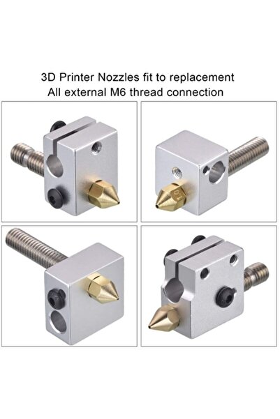 Duen 3d Yazıcı Pirinç Nozzle Delik Çapı 0.2 Mm Mk7 Mk8