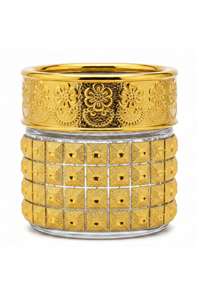AKDC Gold Glass & Acrylic Decorative Cup — 6×6 cm