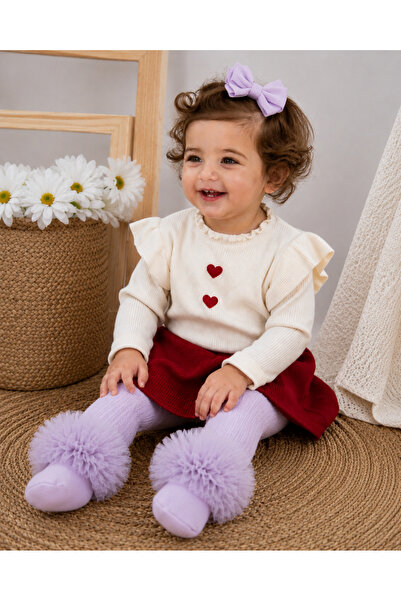 ESES BEBE Baby Girl Kokoş Socks Tulle Ruffle Tutu Special Occasion Socks 0-3 ...