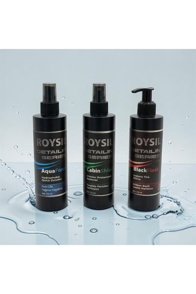 Roysil ® Profesyonel Oto Bakım Seti | AquaForce, CabinShield & BlackFlash