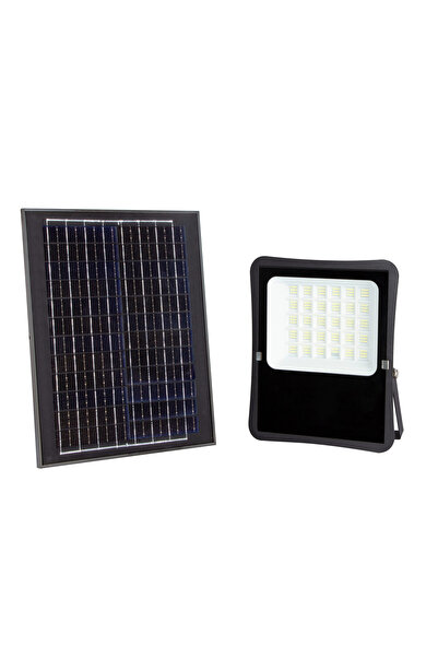 OPTONICA Μαύρος προβολέας LED SMD με ηλιακό πάνελ 6V/25W Ψυχρό Λευκό