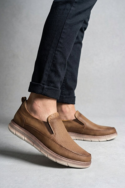Walkenzo 560 Genuine Leather Laceless Comfortable Sole Casual Men's Shoes