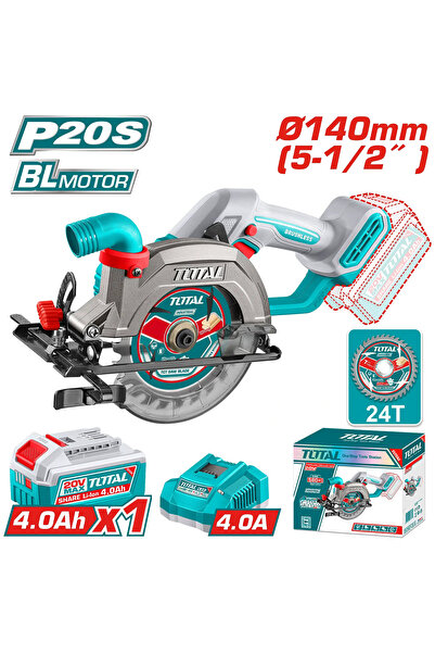 TOTAL 20V 5-1/2" Wood Saw Battery Powered One Battery and Charger