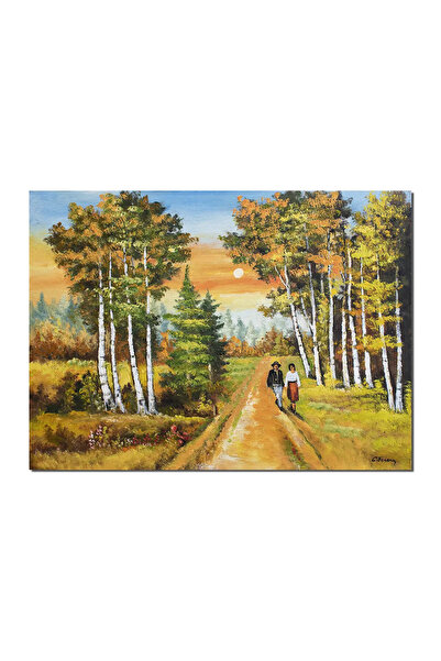 artnova Ръчно рисувана картина, Заедно завинаги, 80x60см маслени бои върху пл...