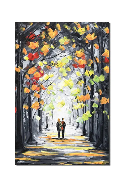 artnova Ръчно рисувана картина на влюбени, Заповядно заедно завинаги, 60x40см...