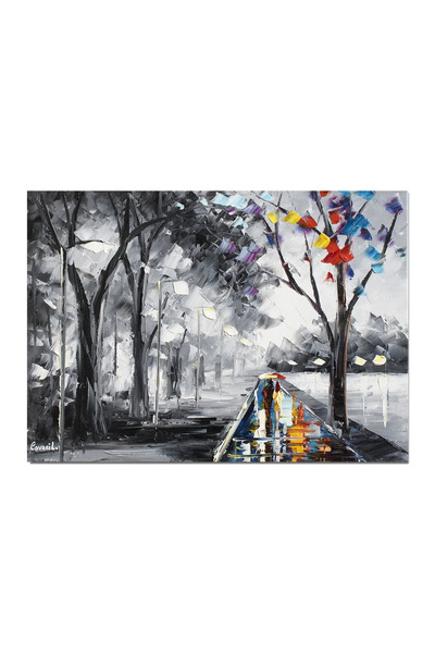 artnova Ръчно рисувана картина, Две души към бъдещето, стилизирана, 70x50см, ...