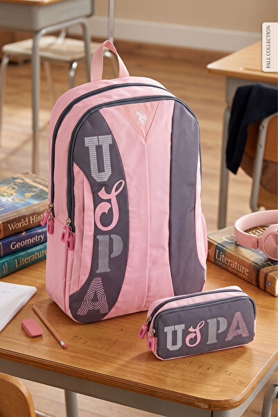 U.S. Polo Assn. US Polo Assn PLCAN 25050 2'Lİ UNİSEX OKUL SIRT ÇANTASI KALEML...