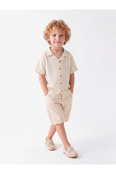 Noone Boys' Summer Short Sleeve Shirt and Shorts 2-Piece Set