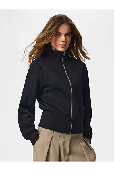 PIECES Sweatshirt mit Reißverschluss PCSALI CHILLI STEHKRAGEN