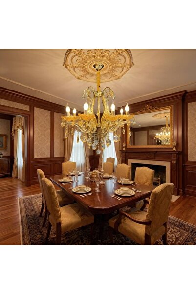 Happy Light Luxury Gold Crystal Chandelier Lamp 8 Lights Modern Classic