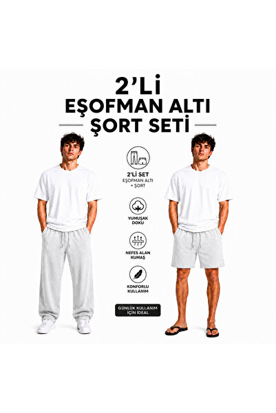 JULİA MODA 2-Piece Shorts and Sweatpants Summer Set Maximum Comfort Sweat-Wic...