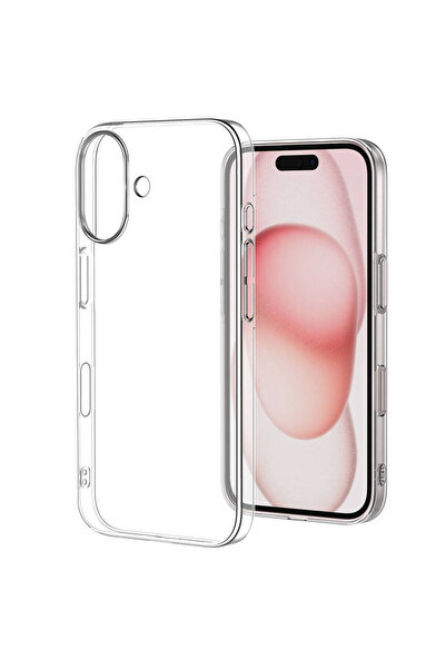 zore iPhone 16 Kılıf Sararmaz Ultra İnce Sert Mika Kamera Yükseltili TKDR