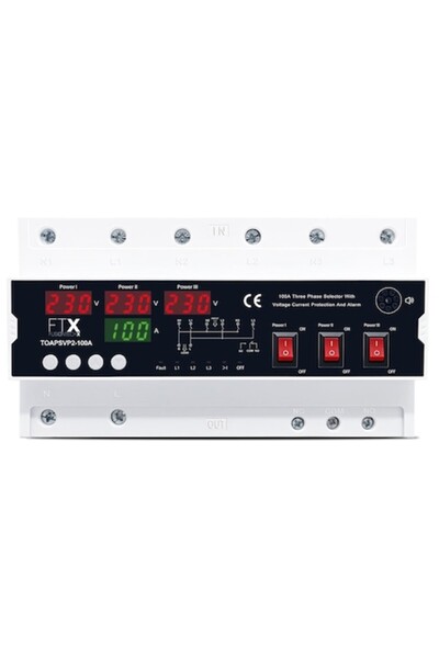 FUSIONTECHX Releu de protecție trifazat FusionTechX ®   100A, 3x230V AC, prot...
