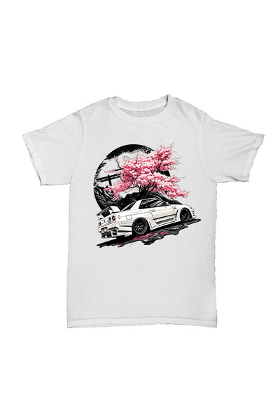 l'eivor Sakura Drift Printed Men's Cotton T-Shirt