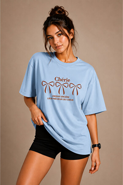 FECCY Premium Cherry Kurdalye Unisex Oversize Women's T-Shirt Cotton Oversize...